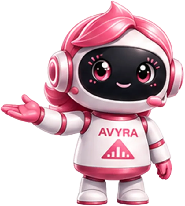 Avyra mascot presenting the August offer